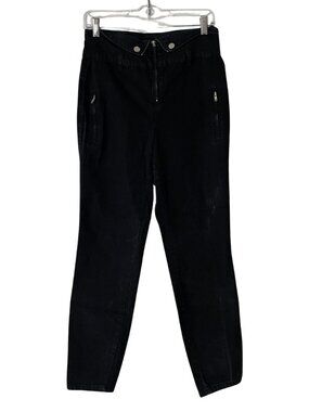 Blue Revival High Waist Zip Jeans Black, Size 30